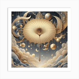 Moon And Stars 1 Art Print