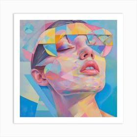 Woman With Sunglasses 1 Art Print