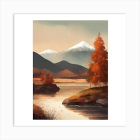 Autumn By The Lake Art Print