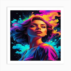 Colorful Girl Art Print