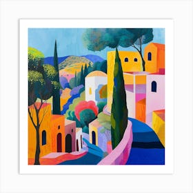 Abstract Travel Collection Athens Greece 4 Art Print