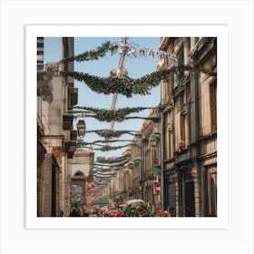 Santa Claus Street Art Print