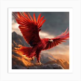 Scarlet Phoenix: Eternal Splendor Art Print