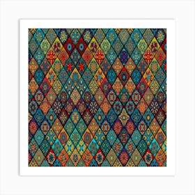 Colorful Geometric Pattern Art Print