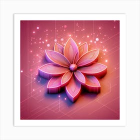 3d Flower Art Print