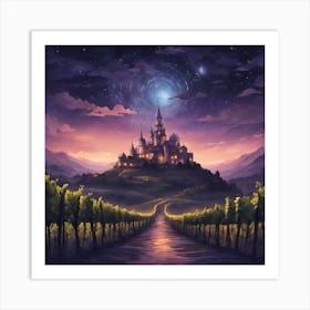 The Stars Twinkle Above You As You Journey Through The Grape Kingdom S Enchanting Night Skies, Ultra (1) Art Print