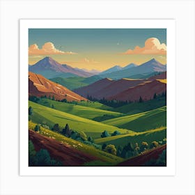 Landscape Painting 8 Art Print