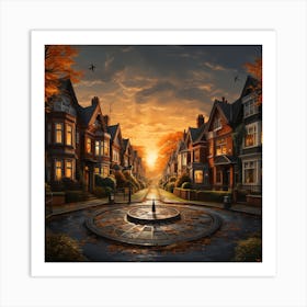 Sunset In The City Art Print