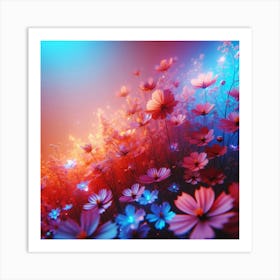 Abstract Flowers - Abstract Stock Videos & Royalty-Free Footage Art Print