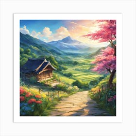 Asian Landscape Art Print