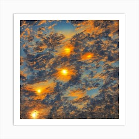 Sunset In The Clouds Art Print