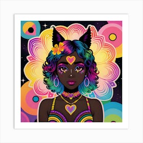 Psychedelic Girl 1 Art Print