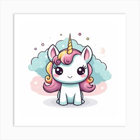 Cute Unicorn 441 Art Print