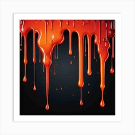 Blood Dripping Art Print