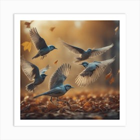 Birds In Flight 9 Art Print