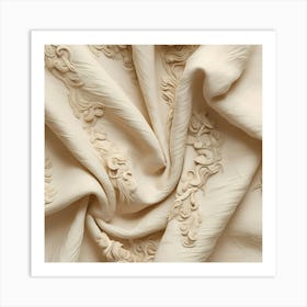 Beige Fabric Art Print