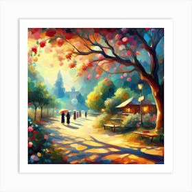 Autumn In The Park Art Print