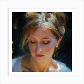 Portrait Of A Young Woman Art Print