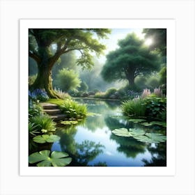 Cool Forest Art Print