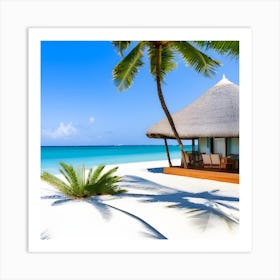 Tropical Beach Resort Art Print