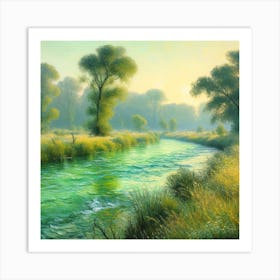 River In The Morning Art Print