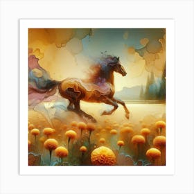 Horse In The Meadow 1 Art Print