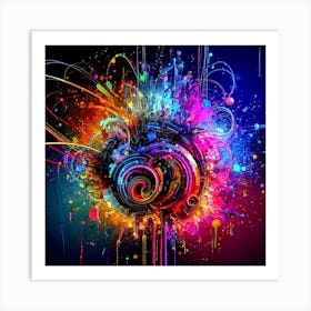 Abstract Art SpacePop Art Print