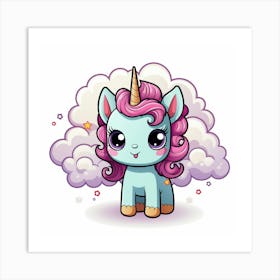 Cute Unicorn 302 Art Print