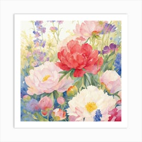 Peonies 1 Art Print