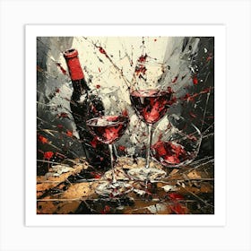 Red Wine Art Art Print