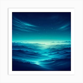 Blue Sky At Night Art Print