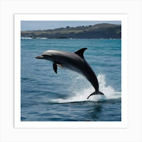 Dolphin Jumping Art Print