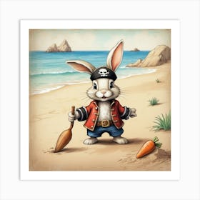 Pirate Bunny 4 Art Print