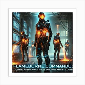 A Depiction Of Flameborne Commandos, Covert Operat Art Print