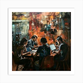 A Startup Incubator Oil Painting Illustration 1718666902 3 Art Print