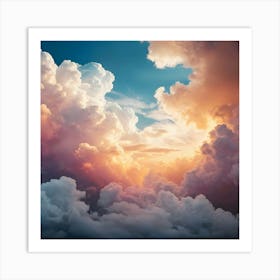 Clouds Stock Videos & Royalty-Free Footage Art Print