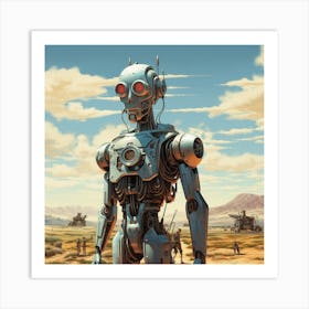 Robot In The Desert 2 Art Print