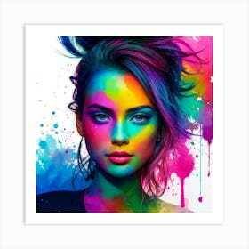 Colorful Girl 3 Art Print