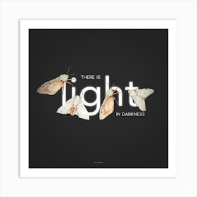 There Is Light In Dakness Square Art Print