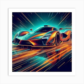 Futuristic Racing Car 40 Poster