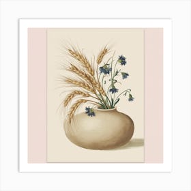 Wheat In A Vase 1 Art Print