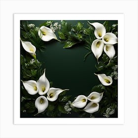 White Calla Lily Frame 1 Art Print