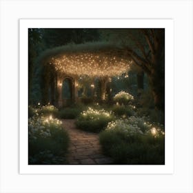 Default Enchanting Whimsical Garden Overflowing With Magical 0 (1) 1 Art Print