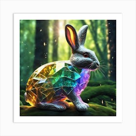 Rabbit In The Forest 27 Art Print