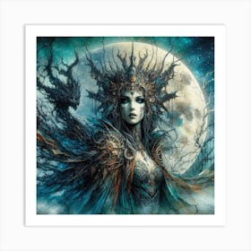 Dark Elven Goddess Art Print