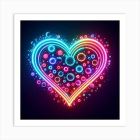 Neon Heart 1 Art Print