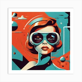 Futuristic Woman 3 Art Print