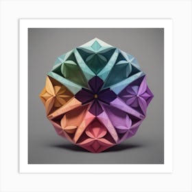 Origami Flower Art Print