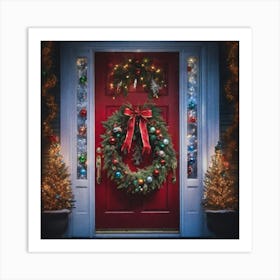 Christmas Door 112 Art Print