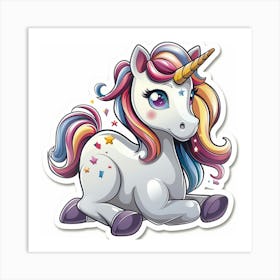 Unicorn Sticker 152 Art Print